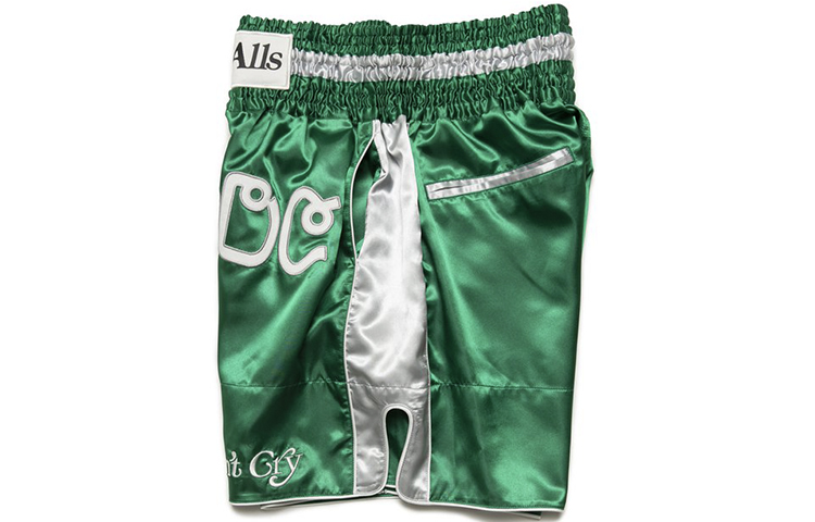 Sizing HUMAN MADE x Girls Don''t Cry SS21 泰文刺绣缎面短裤男款. XX21PT001