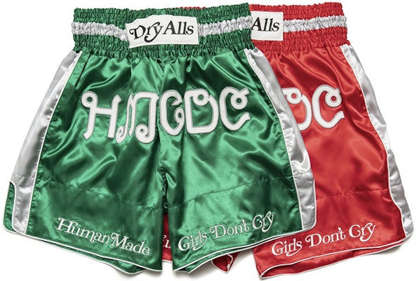 HUMAN MADE x Girls Don''t Cry SS21 泰文刺绣缎面短裤男款. XX21PT001 Cheap HUMAN MADE x Girls Don''t Cry SS21 泰文刺绣缎面短裤男款. XX21PT001