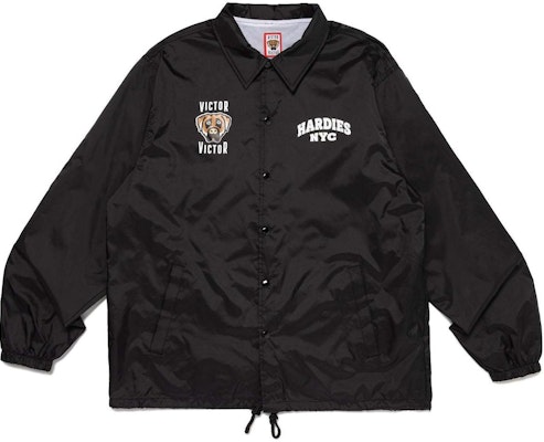 HUMAN MADE x HARDIES Victor Victor Logo Animal Print Black Polo Jacket Unisex VV02JK002 Lookbook HUMAN MADE x HARDIES Victor Victor Logo Animal Print Black Polo Jacket Unisex VV02JK002