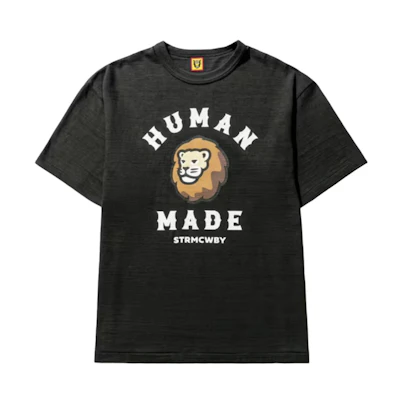 HUMAN MADE HBX Black Lion Logo Graphic Short Sleeve T-Shirt for Men HM23TE033
