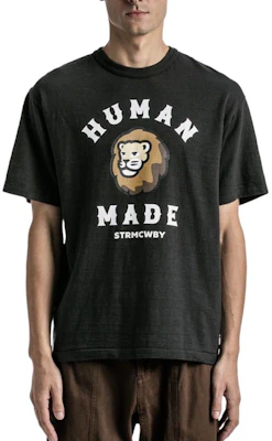 HUMAN MADE x HBX 黑色獅子標誌短袖T恤 男士限定 HM23TE033 Shop HUMAN MADE x HBX 黑色獅子標誌短袖T恤 男士限定 HM23TE033