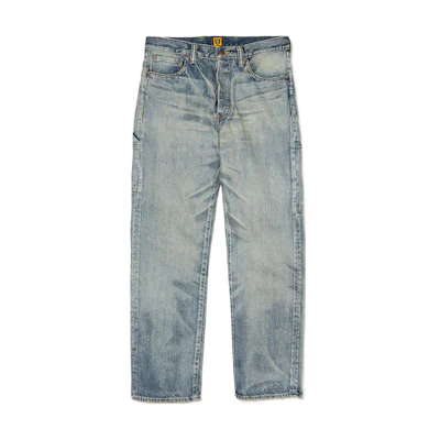 HUMAN MADE KAWS FW23 Embroidered Back Logo Denim Pants Unisex Indigo. XX26PT002