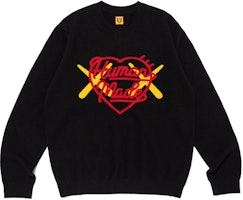 HUMAN MADE x KAWS FW23 Heart Logo Jacquard Knit Sweater Unisex XX26CS004 HUMAN MADE x KAWS FW23 Heart Logo Jacquard Knit Sweater Unisex XX26CS004