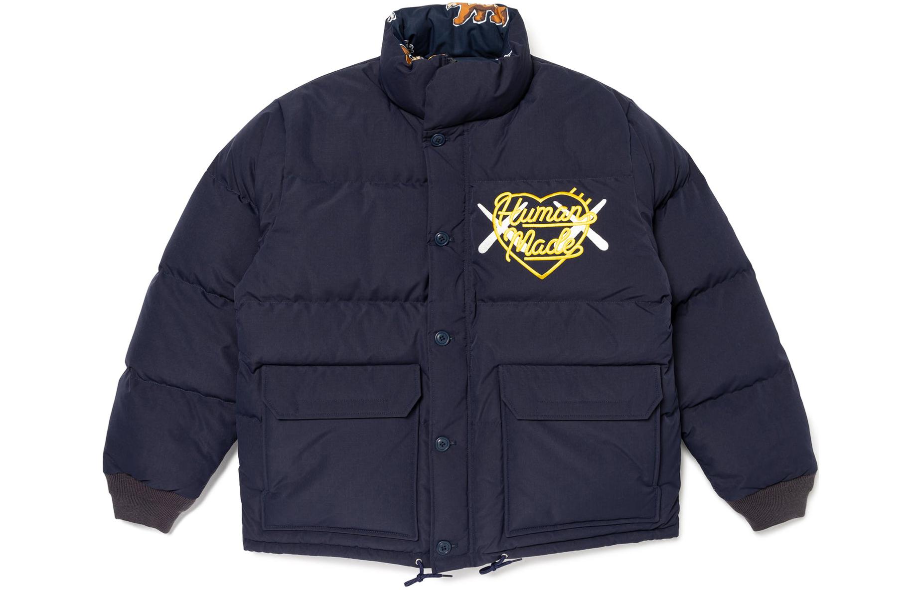 Purchase HUMAN MADE x KAWS FW23 男女可穿心形刺繡標誌雙面羽絨外套 XX26JK004