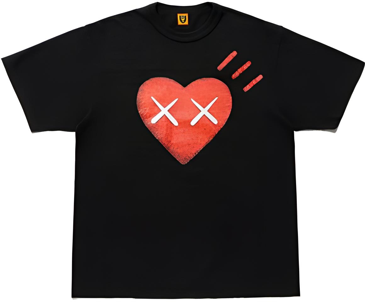 human-made-x-kaws-heart-print-tee-unisex-crewneck-short-sleeve-t-shirt-xx-22-te-008-black