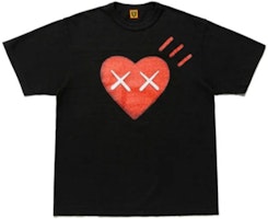 휴먼 메이드 x 카우스 하트 프린트 티 유니섹스 크루넥 반팔 티셔츠 XX22TE008-BLACK Order 휴먼 메이드 x 카우스 하트 프린트 티 유니섹스 크루넥 반팔 티셔츠 XX22TE008-BLACK