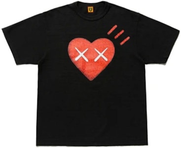 휴먼 메이드 x 카우스 하트 프린트 티 유니섹스 크루넥 반팔 티셔츠 XX22TE008-BLACK Order 휴먼 메이드 x 카우스 하트 프린트 티 유니섹스 크루넥 반팔 티셔츠 XX22TE008-BLACK