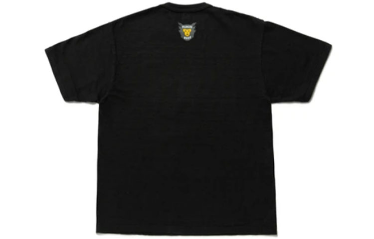 Lookbook 휴먼 메이드 x 카우스 하트 프린트 티 유니섹스 크루넥 반팔 티셔츠 XX22TE008-BLACK