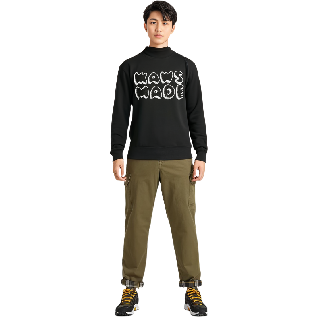 Purchase HUMAN MADE x KAWS 字母印花圆领卫衣 男女联名款 XX22CS007BK4