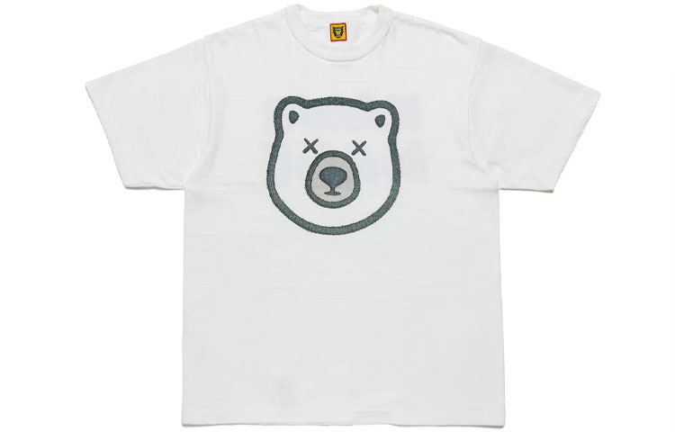 HUMAN MADE x KAWS Logo Bear Graphic Unisex T-Shirt Short Sleeve Tee. XX22TE007