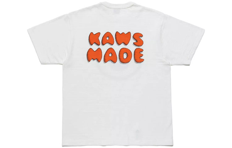 Lookbook HUMAN MADE x KAWS 标志熊图案男女同款短袖T恤。 XX22TE007