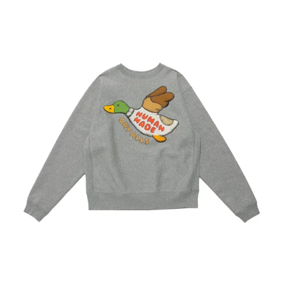 HUMAN MADE KAWS Logo Duck Print Crewneck Sweatshirt Unisex. XX22CS006