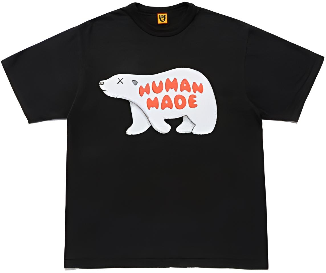 human-made-x-kaws-logo-polar-bear-graphic-crewneck-t-shirt-unisex-xx-22-te-009-black