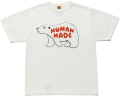 HUMAN MADE x KAWS Logo Polar Bear Graphic Unisex White T-Shirt. XX22TE009 HUMAN MADE x KAWS Logo Polar Bear Graphic Unisex White T-Shirt. XX22TE009