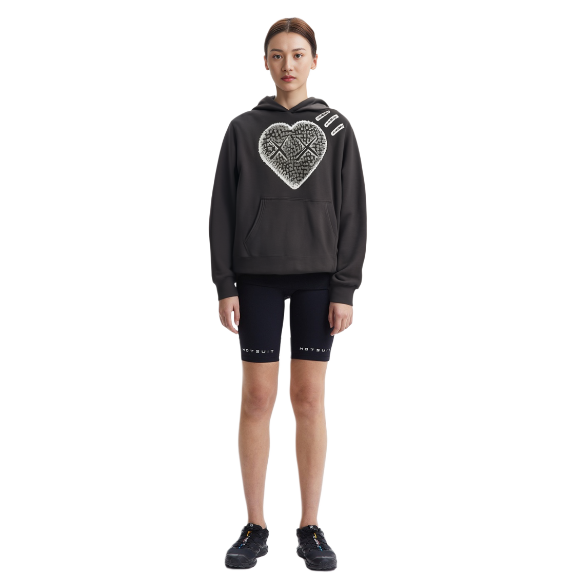 HUMAN MADE KAWS Logo Print Unisex Hoodie Black. XX22CS008-Black 圖 9