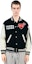 Shop HUMAN MADE x KAWS Navy Blue Heart Ape Varsity Jacket Collaboration. XX22JK004NY4