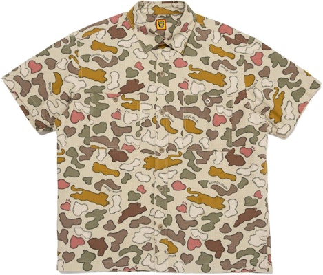 휴먼메이드 x 카우스 SS24 카모플라주 코튼 반팔 셔츠 유니섹스. XX27SH001 Buy 휴먼메이드 x 카우스 SS24 카모플라주 코튼 반팔 셔츠 유니섹스. XX27SH001