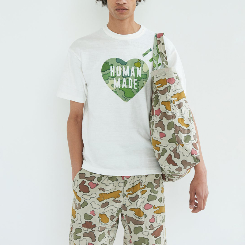 Details for HUMAN MADE x KAWS SS24 圖案純棉短袖男女款圓領T恤 XX27TE011