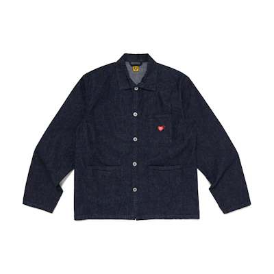 Human Made KAWS SS24 Navy Embroidered Logo Utility Jacket Unisex XX27JK014
