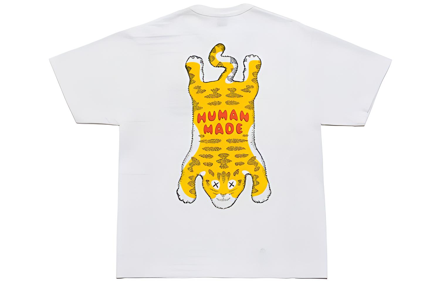 HUMAN MADE x KAWS Tiger Cartoon Graphic Tee Unisex Crewneck Short Sleeve T-Shirt XX22TE006