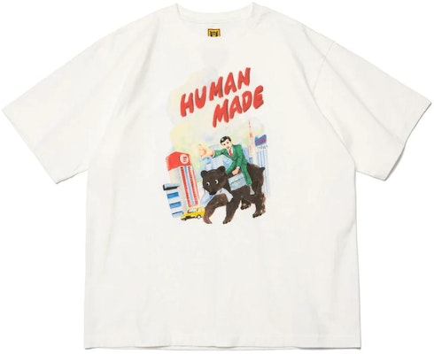 HUMAN MADE x Keiko Sootome Cartoon Graphic Unisex Relaxed White T-Shirt. XX25TE005 Order HUMAN MADE x Keiko Sootome Cartoon Graphic Unisex Relaxed White T-Shirt. XX25TE005