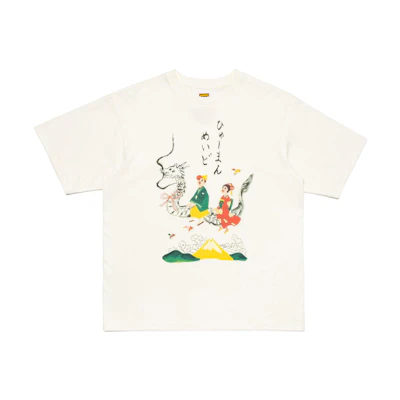 HUMAN MADE KEIKO SOOTOME SS24 Cartoon Print Unisex White Crewneck T-Shirt. XX27TE002
