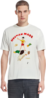 HUMAN MADE x Keiko Sotome FW22卡通图案男女同款白色圆领T恤。 XX24TE006 Shop HUMAN MADE x Keiko Sotome FW22卡通图案男女同款白色圆领T恤。 XX24TE006