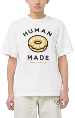 HUMAN MADE x Krispy Kreme Donuts Logo Baju T Grafis Unisex Putih XX25TE001 Shop HUMAN MADE x Krispy Kreme Donuts Logo Baju T Grafis Unisex Putih XX25TE001