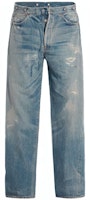 HUMAN MADE x Levi's Classic Distressed Wash Denim Jeans Unisex Couple Style Blue A2068-0000 HUMAN MADE x Levi's Classic Distressed Wash Denim Jeans Unisex Couple Style Blue A2068-0000