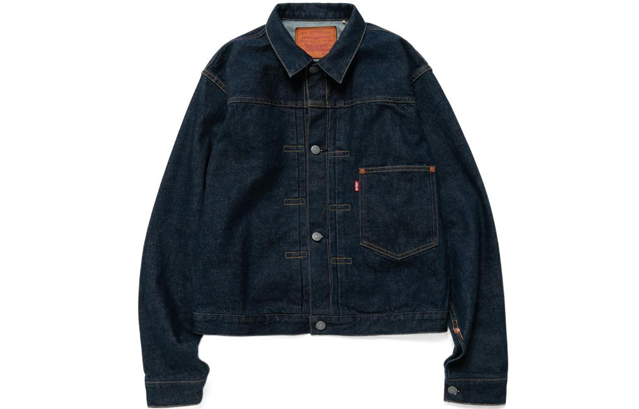 Order HUMAN MADE x Levi''s SS22 Jaket Denim Trucker Biru Cetakan Burung Lelaki. XX23JK006
