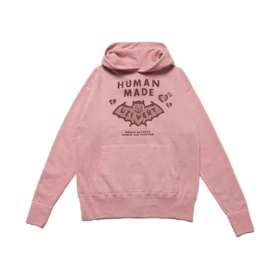 HUMAN MADE Lil Uzi Pink Bat Graphic Hoodie Unisex. XX22CS001