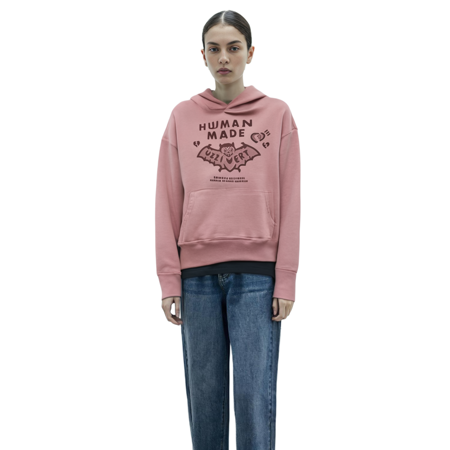 HUMAN MADE Lil Uzi Pink Bat Graphic Hoodie Unisex. XX22CS001 圖 8
