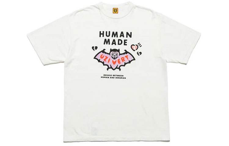 HUMAN MADE Lil Uzi Vert Logo Tee Unisex Short Sleeve Shirt. XX22TE001