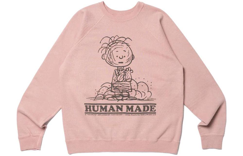 HUMAN MADE Peanuts SS23 Charlie Brown Graphic Pink Crewneck Unisex Sweatshirt HM24CS044 圖 2