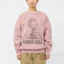 Shop 휴먼 메이드 x 피너츠 SS23 찰리 브라운 그래픽 핑크 크루넥 유니섹스 스웨트셔츠 HM24CS044