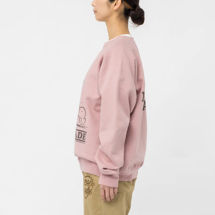 HUMAN MADE Peanuts SS23 Charlie Brown Graphic Pink Crewneck Unisex Sweatshirt HM24CS044 圖 6