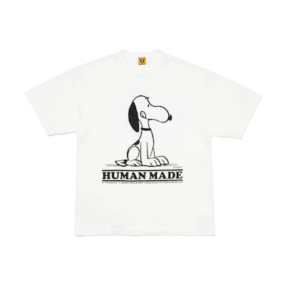HUMAN MADE PEANUTS SS23 Snoopy Graphic Unisex Crewneck T-Shirt. HM25TE023