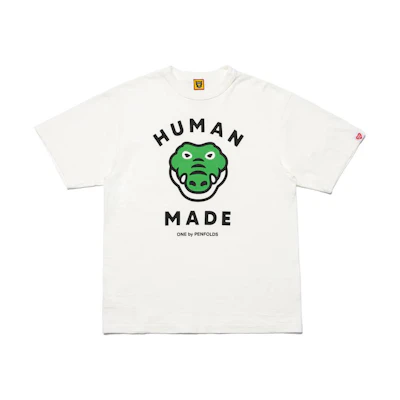 HUMAN MADE PENFOLDS SS23 Unisex White T-Shirt with Crocodile Logo Print XX25TE019