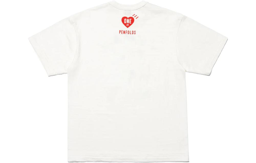 Lookbook HUMAN MADE x PENFOLDS SS23 Unisex White T-Shirt with Crocodile Logo Print XX25TE019
