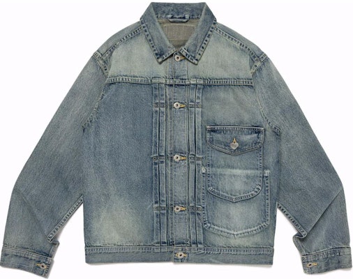 HUMAN MADE x VERDY SS24 Jaket Denim Indigo Unisex Workwear dengan Kolar Butang. XX27JK012 Buy HUMAN MADE x VERDY SS24 Jaket Denim Indigo Unisex Workwear dengan Kolar Butang. XX27JK012