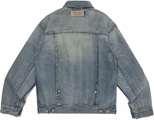 HUMAN MADE x VERDY SS24 Jaket Denim Indigo Unisex Workwear dengan Kolar Butang. XX27JK012 Lookbook HUMAN MADE x VERDY SS24 Jaket Denim Indigo Unisex Workwear dengan Kolar Butang. XX27JK012