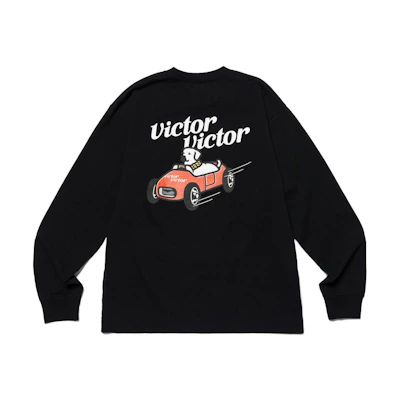 HUMAN MADE Victor Victor Worldwide SS23 Dog Driving Logo Loose Long Sleeve Tee. XX25CS004