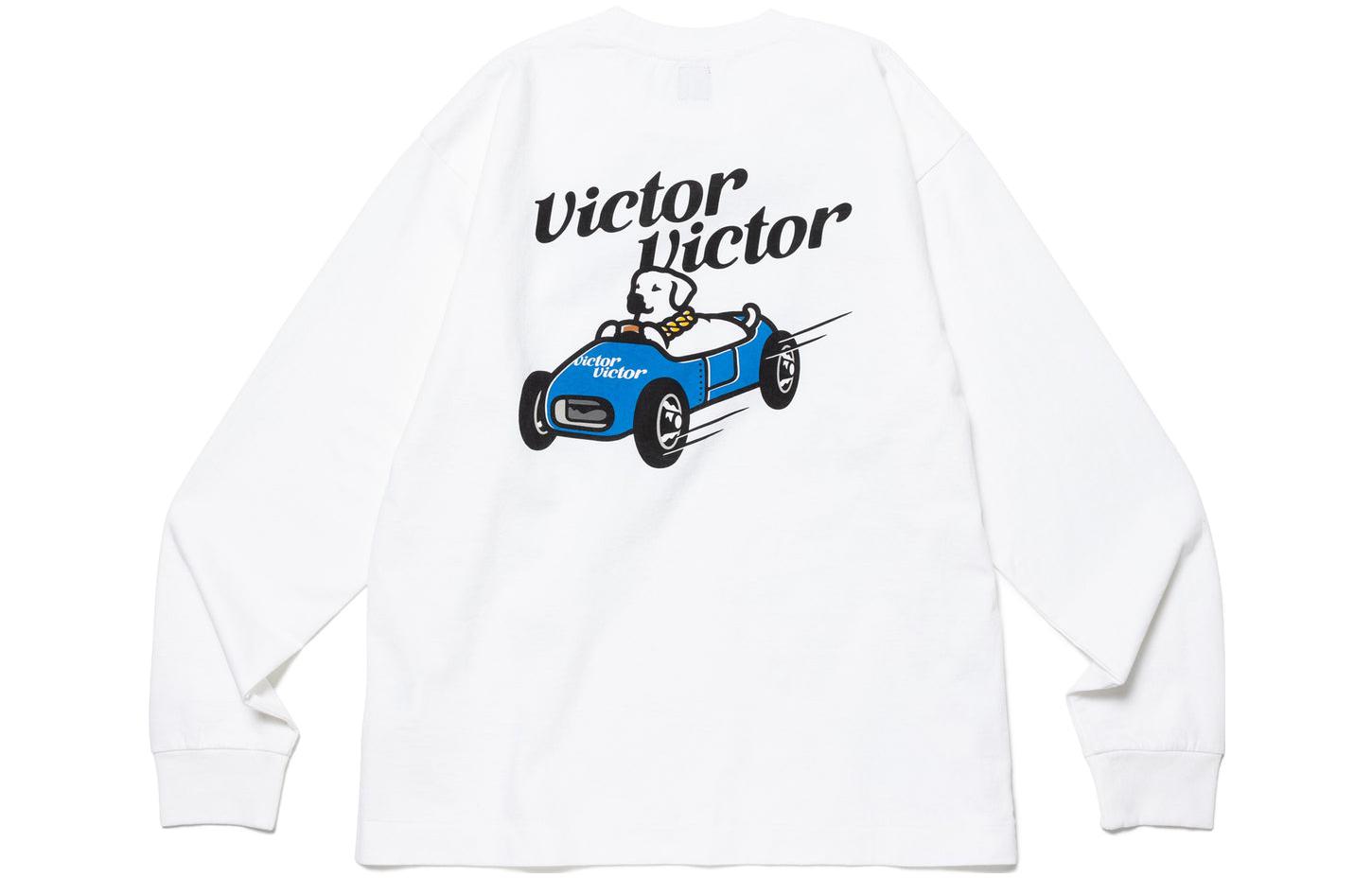 Shop Camiseta Manga Larga Holgada HUMAN MADE x Victor Victor SS23 Logo Perro Conduciendo. XX25CS004