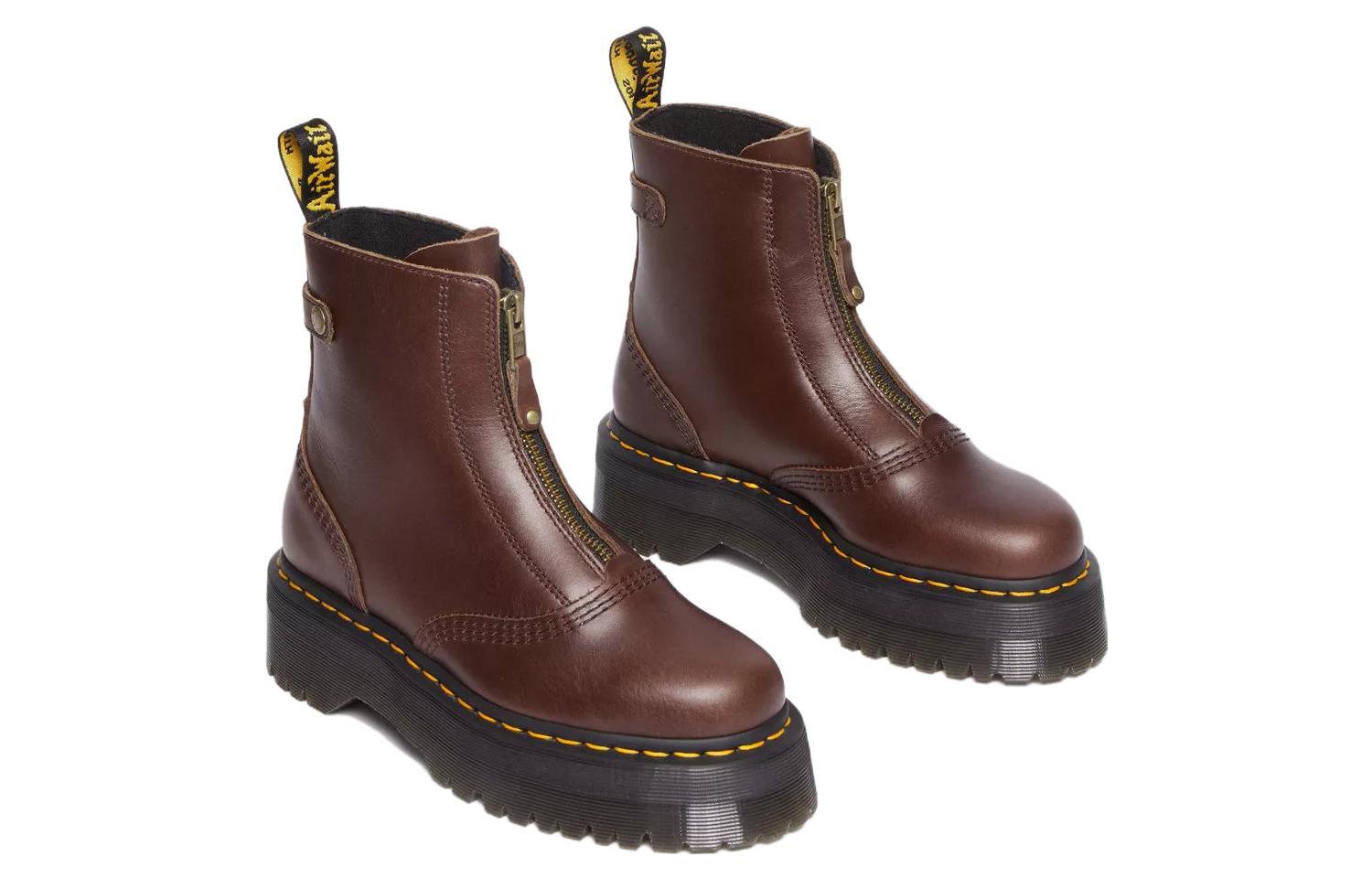 Lookbook Dr. Martens 馬汀博士 皮革 休閒百搭 短靴 女款 深棕色