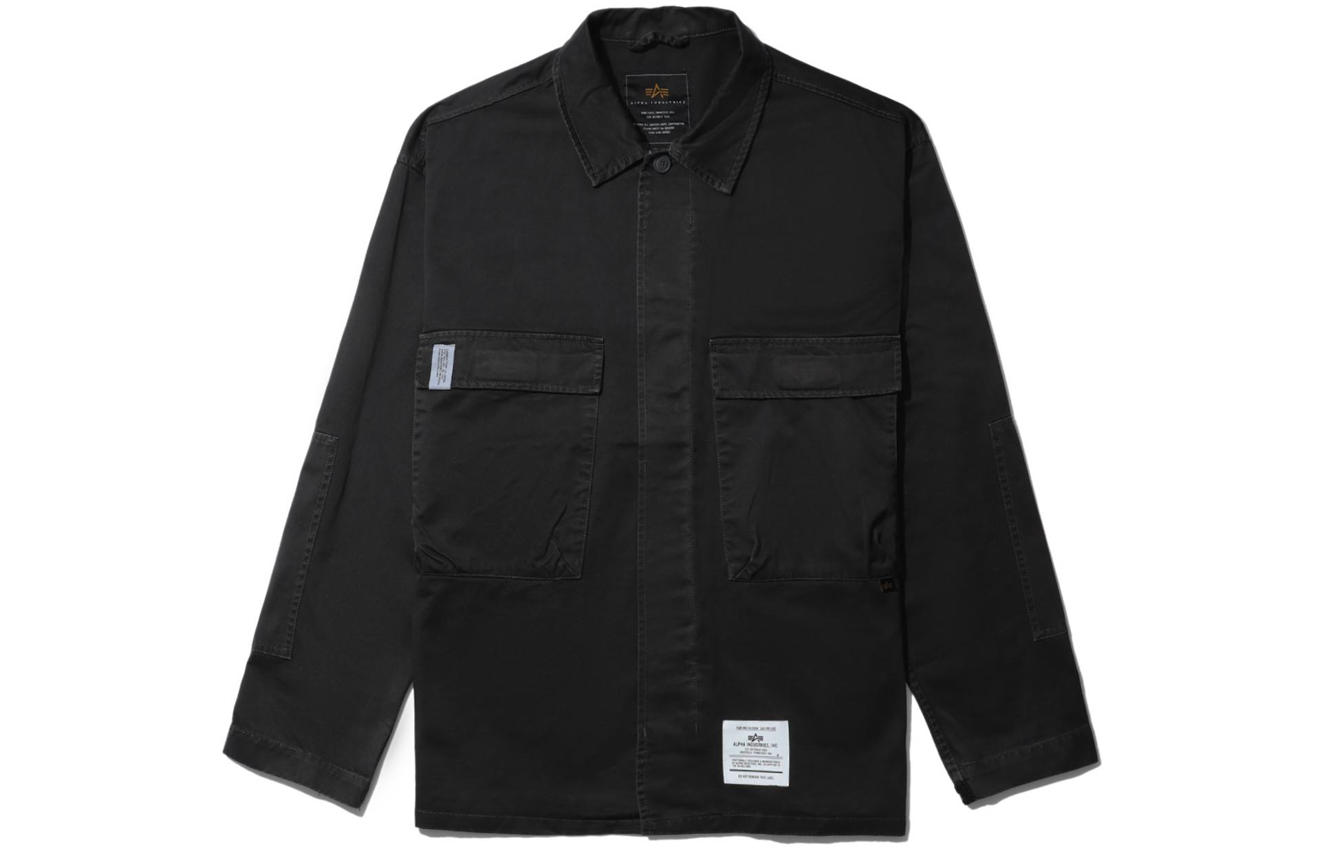 i.t Alpha Industries Black Patch Long Sleeve Jacket A5XLJM7051LXH