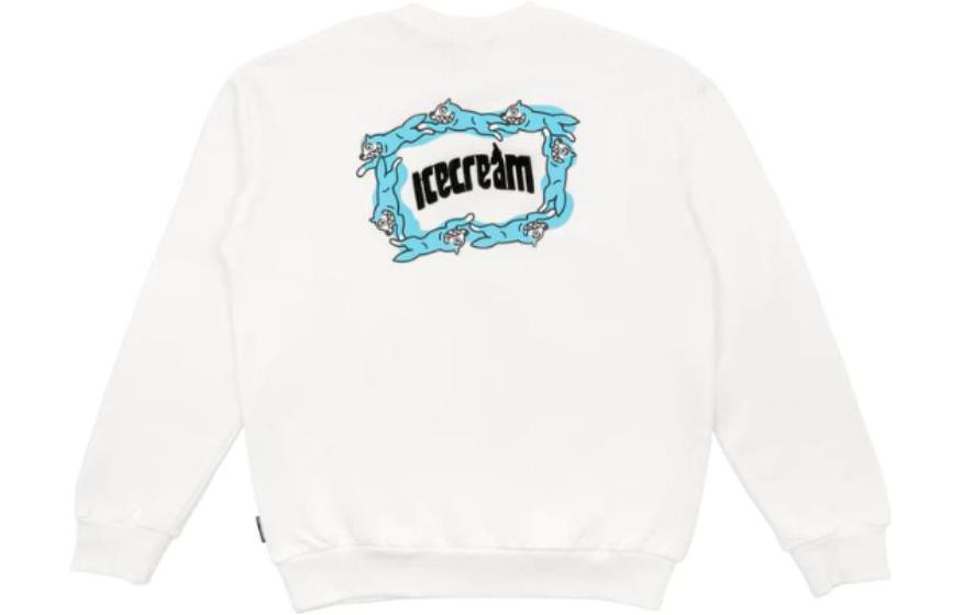 Ice Cream BBC ICECREAM Joyful Letter Print Pullover Hoodie Streetwear White Unisex IFW2SW002WH