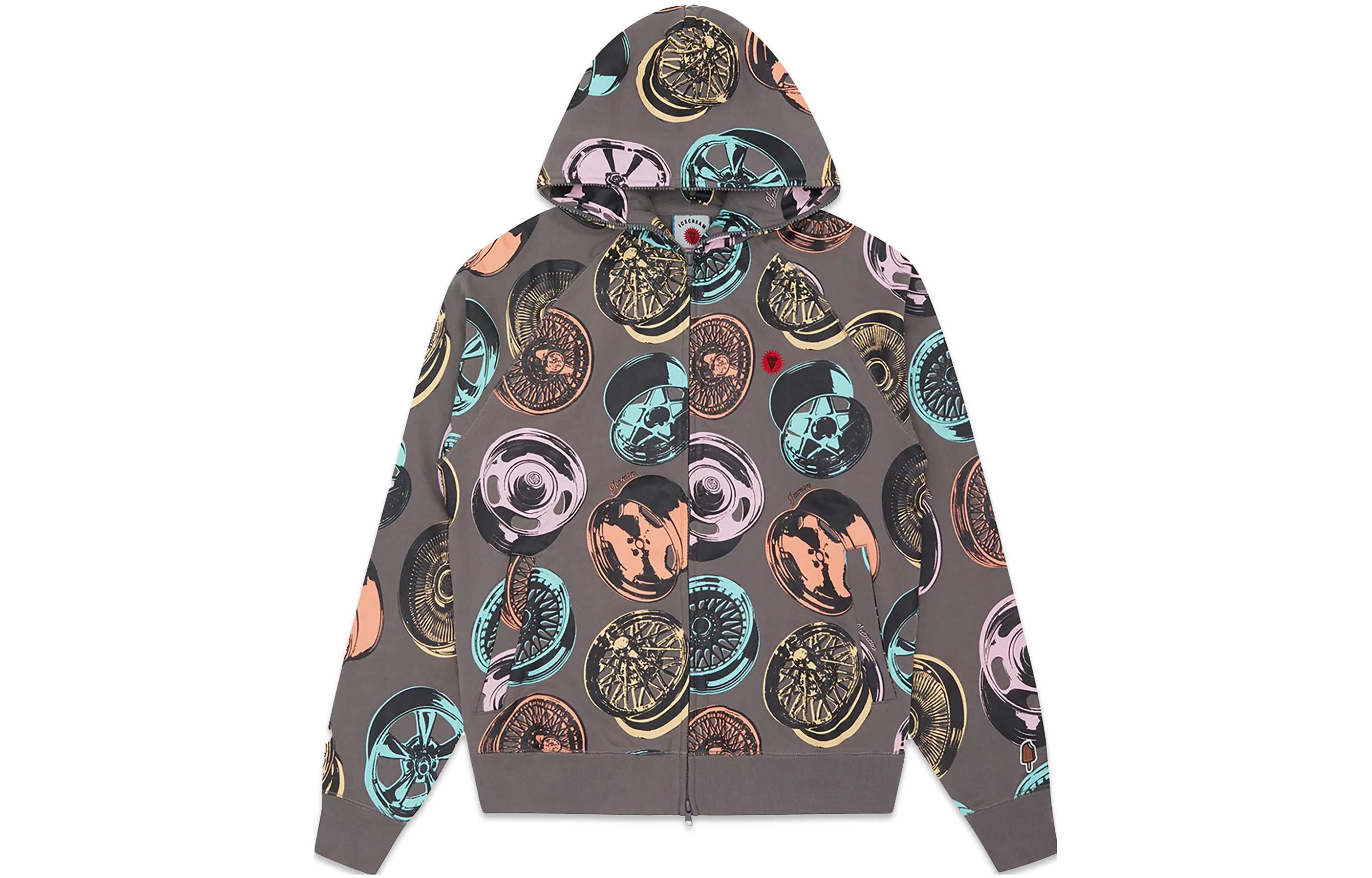 Ice Cream ICECREAM All-Over Print Hoodie Unisex Gray IC23330-GREY
