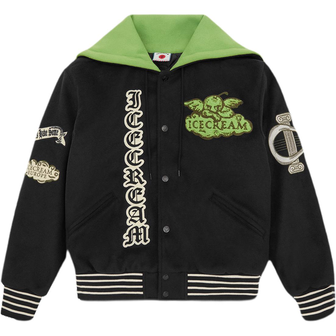 Ice Cream ICECREAM Black Cheer Angel Graphic Button-Up Jacket Unisex Long Sleeve IC23402-BLACK