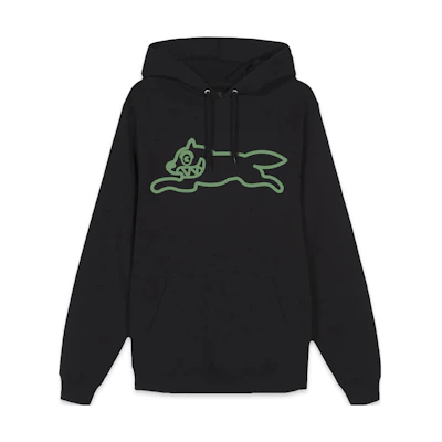 Ice Cream ICECREAM Black Hoodie with Running Dog Graphic Unisex 220-14-020-BLACK