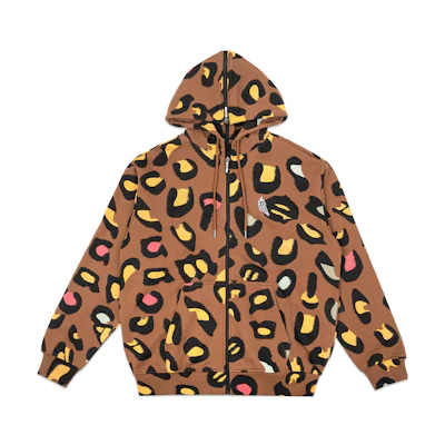 Ice Cream ICECREAM Brown All-Over Print Zip Hoodie Unisex 431-2310-BISON